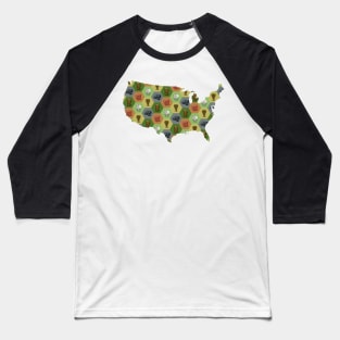 United States of America Map Board Games Baseball T-Shirt